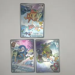 Pokemon TCG First Partner Illustration Collection Series 1 Gen 4 Sinnoh Starters - Image 1