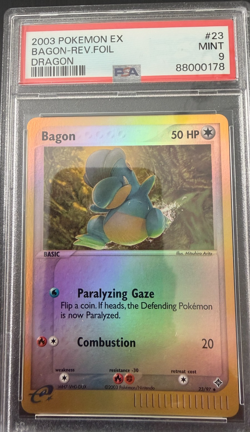 2003 Pokemon EX Dragon Bagon Reverse Holo 23/97 PSA 9 - Image 1