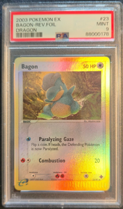2003 Pokemon EX Dragon Bagon Reverse Holo 23/97 PSA 9 - Image 2