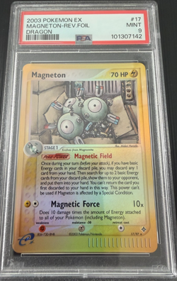 2003 Pokemon EX Dragon Magneton Reverse Holo 17/97 PSA 9 - Image 2