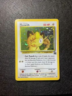 Meowth Holo SWIRL - Black Star Promo #10 - Rare Pokemon WOTC 1999 - NM / MINT - Image 2