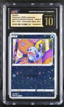 CGC 10 PRISTINE Sobble Reverse Holo 146/S-P Kanazawa Special Box Pokemon Card - Image 1