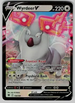 Wyrdeer V 134/189 Holo V Rare Astral Radiance Pokemon Near Mint - Image 1