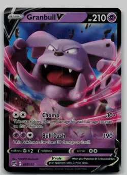 Granbull V 057/172 Holo V Rare Brilliant Stars Pokemon Near Mint - Image 1
