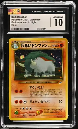 CGC 10 Donphan Holo No. 232 Darkness, and to Light 2001 Pokemon Card - Image 1