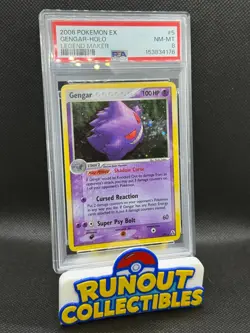 2006 pokemon gengar holo ex legend maker 5/92 PSA 8 NM-MT - Image 1