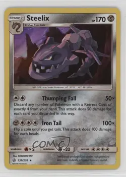 Steelix Holo Pokemon Sun & Moon Cosmic Eclipse #139 - Image 1