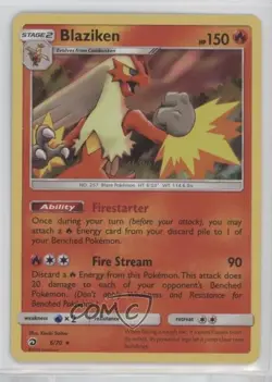 Blaziken Holo Pokemon Sun & Moon Dragon Majesty #6 - Image 1