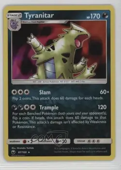 Tyranitar Holo Pokemon Sun & Moon Celestial Storm #87 - Image 1