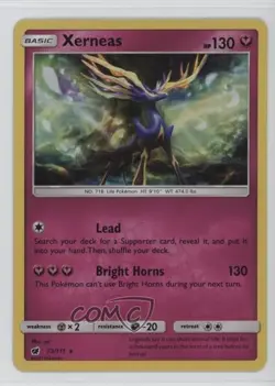 Xerneas Holo Pokemon Sun & Moon Crimson Invasion #73 - Image 1