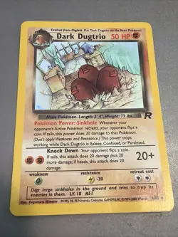 2000 Pokemon Team Rocket #6 Dark Dugtrio Holo 1st Edition 💫SWIRL💫 6/82 - Image 1