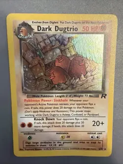 2000 Pokemon Team Rocket #6 Dark Dugtrio Holo 1st Edition 💫SWIRL💫 6/82 - Image 2
