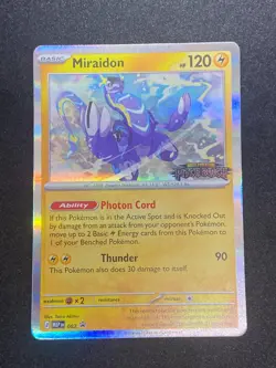Miraidon MEP 082 - Pitch Black Stamped Pre-Release - Near Mint Pokemon TCG - Image 1