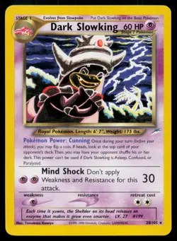 Dark Slowking 20/105 R Neo Destiny Pokemon Unlimited MP - Image 1