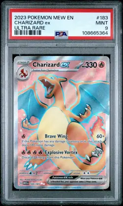 PSA 9 2023 Pokemon Charizard ex Ultra Rare 183/165 Scarlet & Violet 151 Holo - Image 1