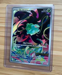 Pokemon TCG Card Bulbasaur 133/132 Mega Evolution Box Topper Stamped Promo - NM - Image 1