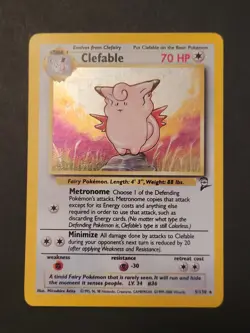 Pokemon TCG Clefable Holo Rare Card Base Set 2, 5/130 - Image 1