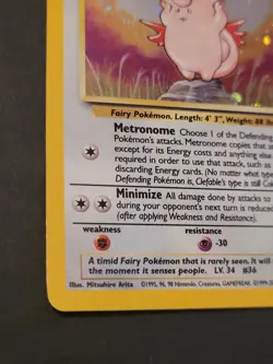 Pokemon TCG Clefable Holo Rare Card Base Set 2, 5/130 - Image 4