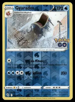 Pokemon Cards Gyarados 022/078 Reverse Holo Pokemon GO NM - Image 1