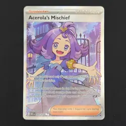 Pokemon TCG Card Acerola's Mischief 165/132 Mega Evolution Ultra Rare - NM - Image 1