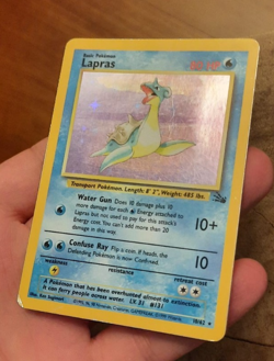 Pokemon Card Fossil Set 10/62 Lapras Rare Holo - Original WOTC - VG / LP+ - Image 5