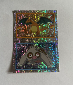 STICKER POKEMON HOLO FOIL N°06 CHARIZARD N°287 SLAKOTH MERLIN TOPPS SERIE 2005 - Image 1
