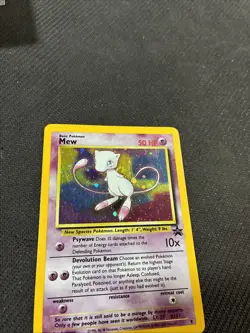 Mew 9 WOTC Holo Black Star Promo Pokemon LP - Image 4