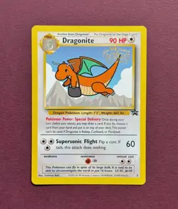 Pokemon 1999 Black Star Promo #5 Dragonite, WB Movie Gold Stamp WOTC Vintage NM - Image 1