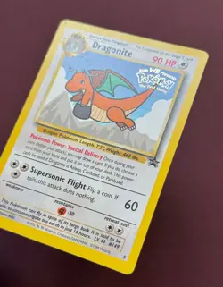 Pokemon 1999 Black Star Promo #5 Dragonite, WB Movie Gold Stamp WOTC Vintage NM - Image 2