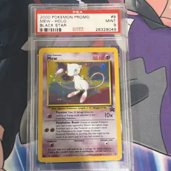 2000 POKEMON PROMO BLACK STAR POKEMON LEAGUE #9 MEW-HOLO PSA 9 - Image 1