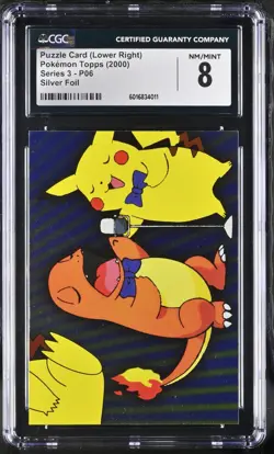 CGC 8 Puzzle Card (Lower Right) P06 Topps Series 3 2000 Pokemon Card - Image 1