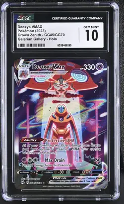 CGC 10 Deoxys Holo GG45/GG70 Galarian Gallery Crown Zenith 2023 Pokemon Card - Image 1