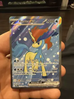 Keldeo ex 159/086 SV: White Flare Pokemon TCG Ultra Rare Holo NM - Image 1