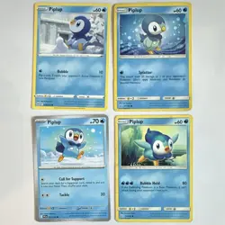 Piplup Cute Pokemon 4 Card Bundle - Image 1