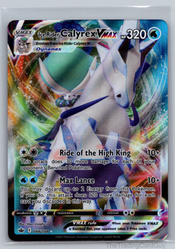 2021 Pokemon SWSH Chilling Reign Ice Rider Calyrex VMAX #046/198 - Image 1