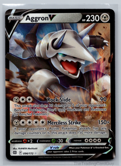 Aggron V - 096/172 - Pokemon Brilliant Stars Sword & Shield Ultra Rare Card NM - Image 1