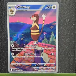 WATCHOG 153/086 ILLUSTRATION RARE WHITE FLARE POKEMON NM/M - Image 1