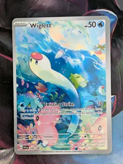 Wiglett 206/198 Pokemon Scarlet Violet Base Illustration Rare - LP+ - Image 1