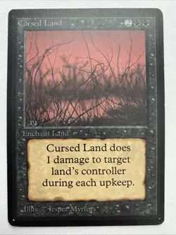 MTG Cursed Land Beta Magic the Gathering LP Vintage - Image 1