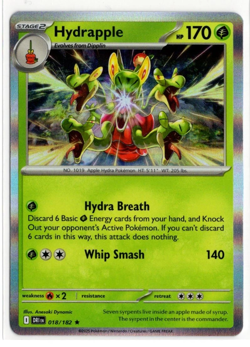 Pokemon Destined Rivals Holo Rare 018/182 Hydrapple - Image 1