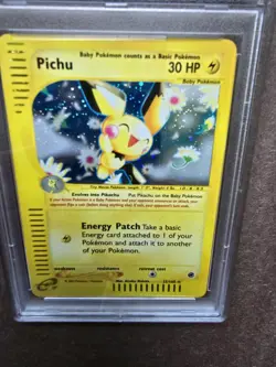 Pokemon TCG Expedition Base Set Pichu-Holo 22/165 Rare PSA 8 - Image 5