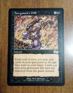 1998 Magic: The Gathering - Urza's Saga - YAWGMOTH'S WILL - Rare - EX/NM - Image 1