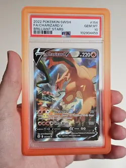 Pokemon TCG Charizard V Brilliant Stars Alt Art GEM MT PSA 10 - Image 1