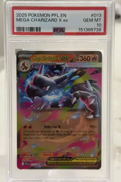 The Pokemon Company 2025 Mega Charizard X ex 013/094 Holo PSA 10. - Image 1