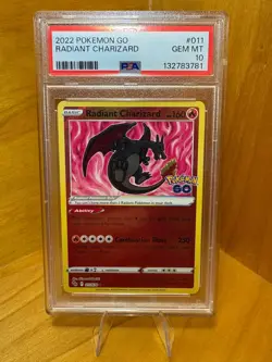 Radiant Charizard 011/078 Pokemon 2022 GO Holo Gem Mint PSA 10 - Image 1