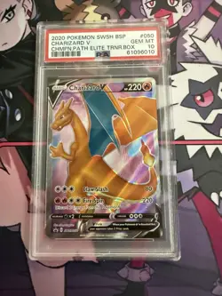 Pokemon Charizard V SWSH050 PSA 10 Champion's Path Elite Trainer Box - Image 1
