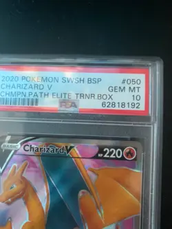 Pokemon TCG Charizard V SWSH050 PSA 10 Holo Promo EN 2020 220 HP - Image 3