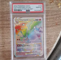 Pokemon Charizard VSTAR 174/172 Secret Rare Foil FA PSA 10 Gem Mint - Image 1