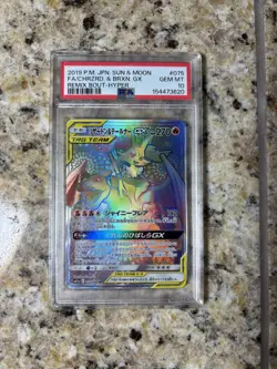 Pokemon TCG Charizard & Braixen Tag Team GX 075/064 Remix Bout Hyper Rare PSA 10 - Image 1