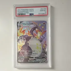 Pokemon 2021 Charizard VMAX SV107/SV122 Shining Fates FA Holo PSA 10 - Image 1